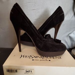 Yves Saint Laurent Women's Pumps Blk Suede
